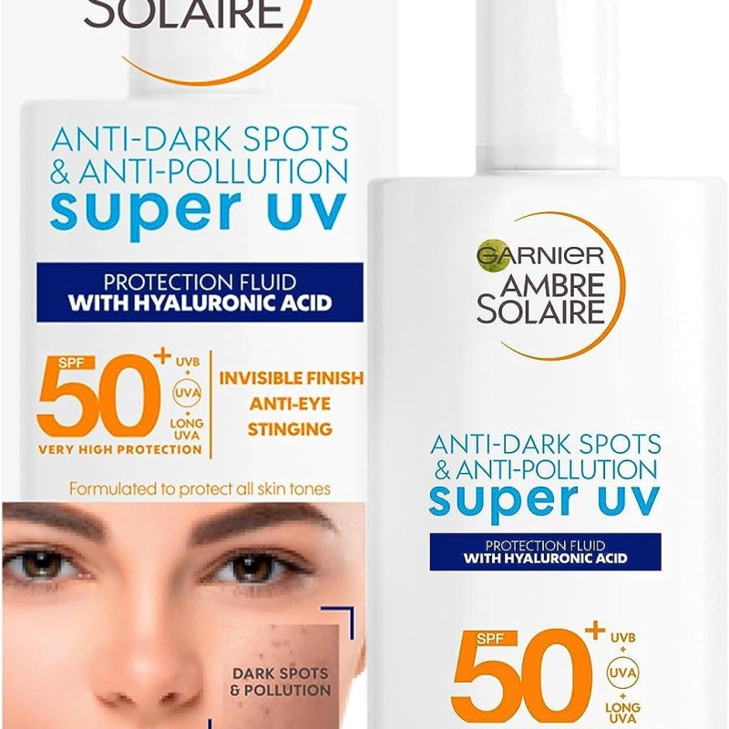 Garnier Ambre Solaire Anti-Dark Spots & Anti-Pollution, Protection Fluid SPF50+, Super UV, 40ml