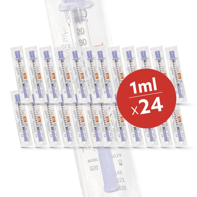 24 x FMS Micro Syringes (32G / 1ml / 8mm)